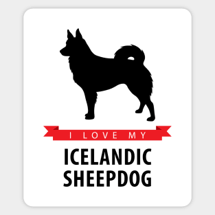 I Love My Icelandic Sheepdog Sticker
